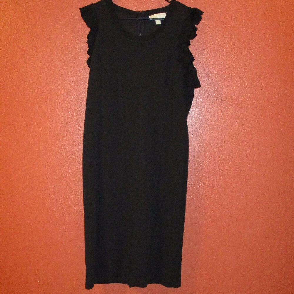 MICHAEL Michael Kors Dress Woman X Large Black Zipper Back Business Party Dress